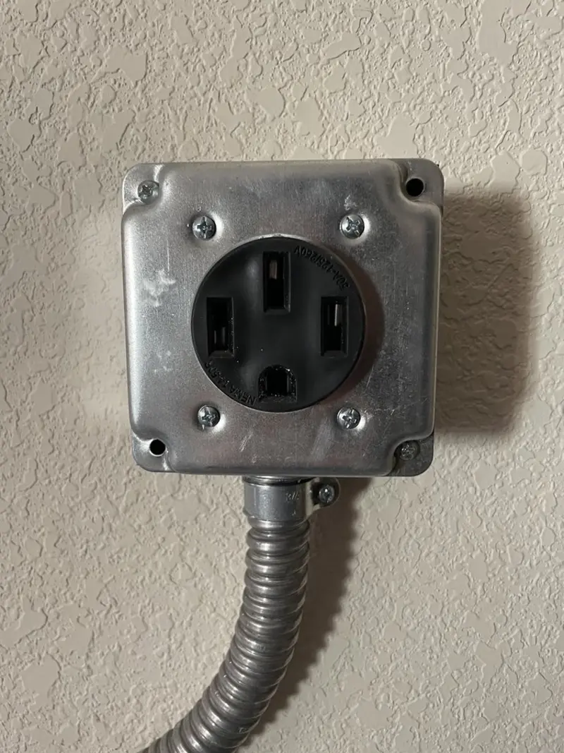 NEMA 14-50 outlet installed for Smart Home Electrical in Whitney