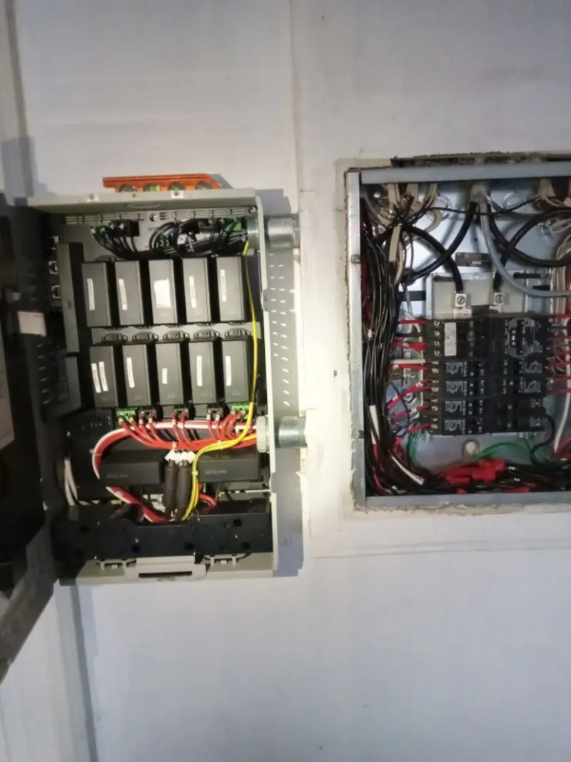 Electrical panel upgrade completed for Security Camera Wiring in Whitney